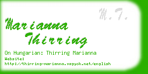 marianna thirring business card